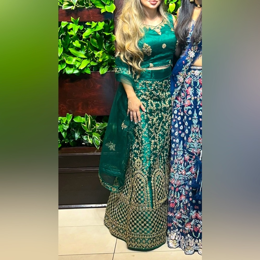 Emerald Green Lehenga Indian